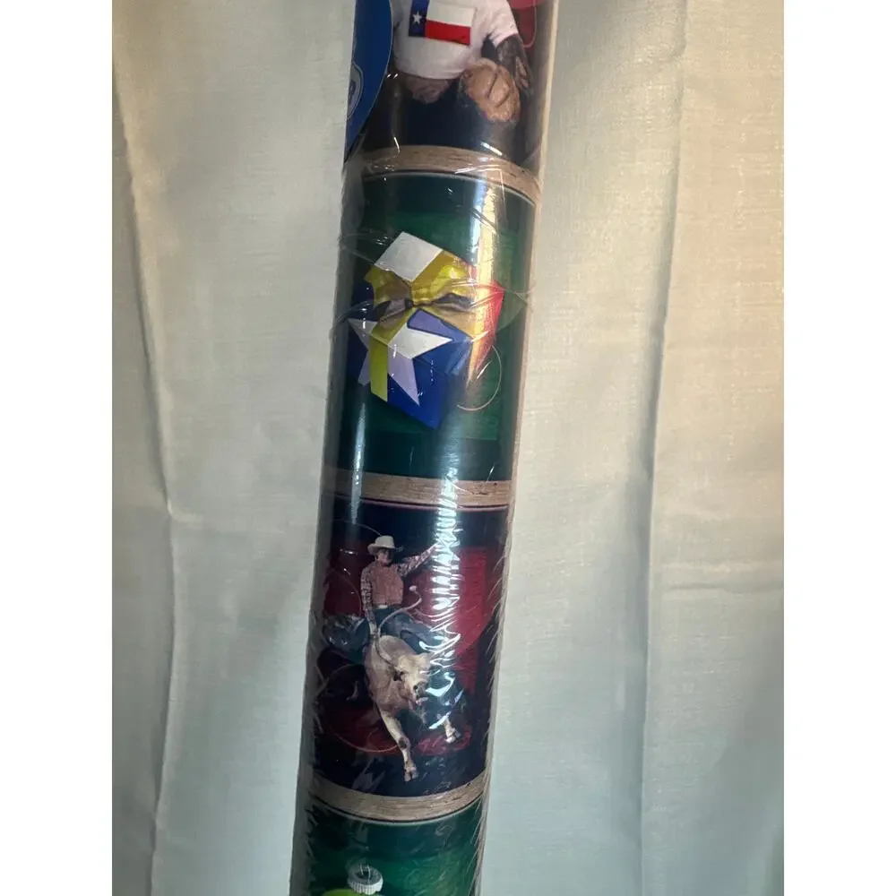 Texas Holiday Christmas Wrapping Paper 100 sqft  30” long sealed- slight tear